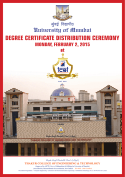 Degree CertifiCate Distribution Ceremony