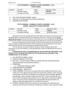 Current Meeting Packet