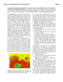 A SEARCH FOR IMPACTOR EFFECTS ON MARTIAN CRATER