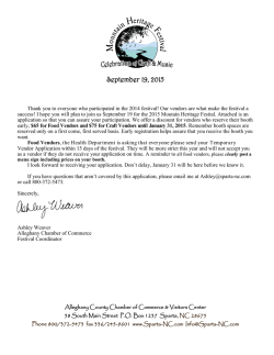 Vendor Application - Alleghany Chamber of Commerce