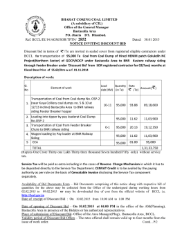 NC to BNR NIT No.2852 dt.30.1.15
