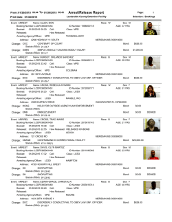 Arrest/Release Report