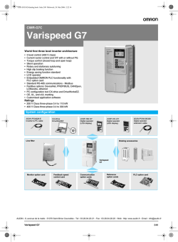 OMRON - Documentation: Variateur de frequence - CIMR-G7