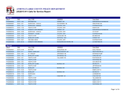 ATHENS-CLARKE COUNTY POLICE DEPARTMENT 1/29/2015 911