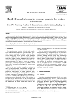 Rapid CE microbial assays