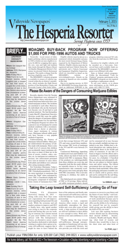 the hesperia resorter - Valleywide Newspapers