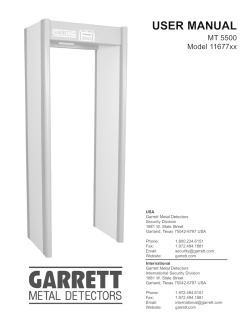 USER MANUAL - MetalDetector.com