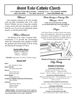 February 1 - Saint Luke Church