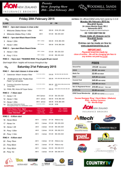 Aon Premier Show Feb 2015