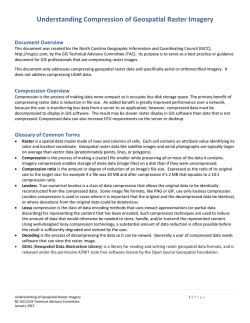 Understanding Compression of Geospatial Raster Imagery