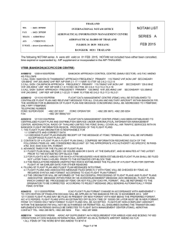 thailand international notam office aeronautical information