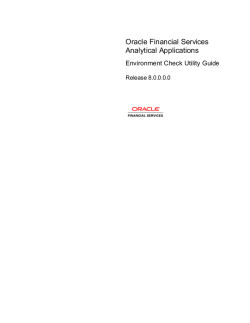 OFS Analytical Applications Environment Check Utility Guide 8.0