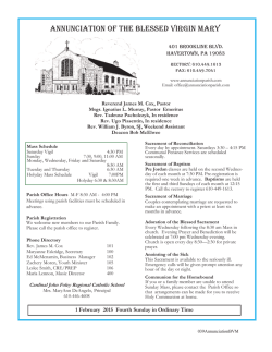 annunciation of the blessed virgin mary