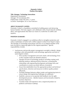 Manager Technology Innovation