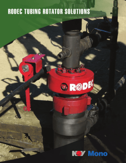 RODEC TUBING ROTATOR SOLUTIONS