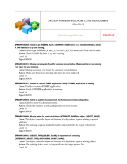 &yuml;&thorn;F inancial C lose M anagement E rror M essage R eference R