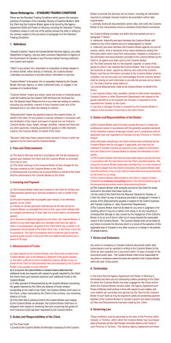 Standard Trading Conditions