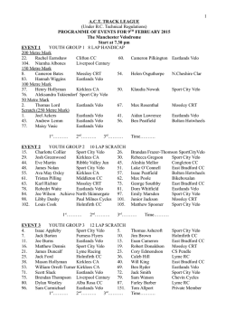 2nd February Start Sheet