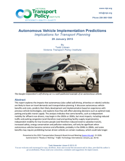 Autonomous Vehicle Implementation Predictions