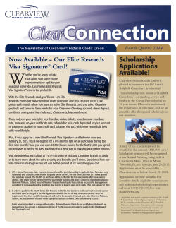Now Available - Clearview Federal Credit Union