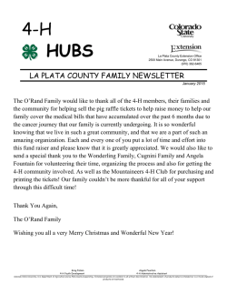 January 2015 HUBS - La Plata County Government