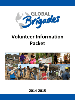 Volunteer Information Packet
