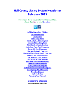 February 2015 - the Hall County Library System