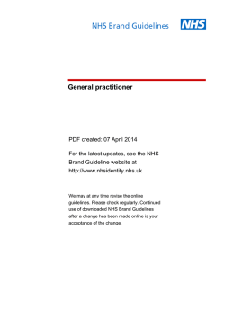 NHS Brand Guideline | General practitioner Guideline