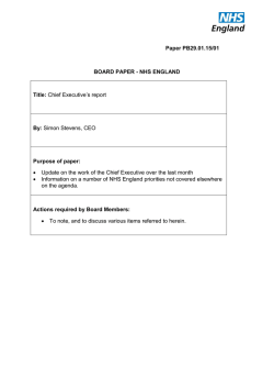 Paper PB29.01.15/01 BOARD PAPER