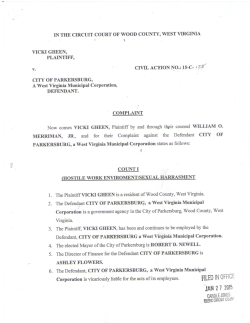 Vicki Gheen lawsuit against City