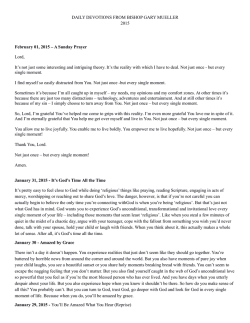 DAILY DEVOTIONS FROM BISHOP GARY MUELLER 2015