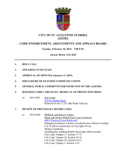 Agenda - City of St. Augustine
