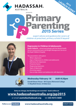view flyer - Hadassah Australia