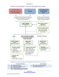 Organization Chart - Office of University Audits
