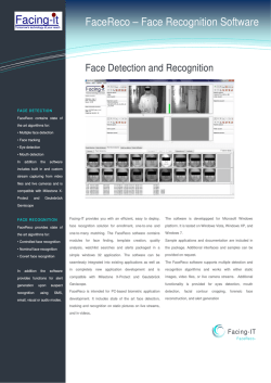 FaceReco &ndash; Face Recognition Software