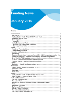 Funding News - January 2015 - East Sussex County Council