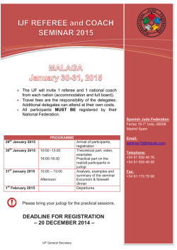 20 december 2014 - International Judo Federation