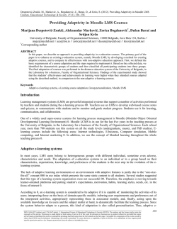 Providing Adaptivity in Moodle LMS Courses
