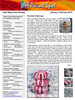 Jan/Feb 2015 - Utah Watercolor Society