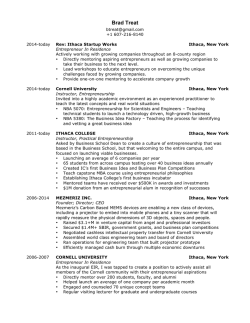 Brad Treat - Johnson Graduate School of Management