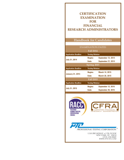 RACC-CFRA Handbook - Professional Testing Corporation
