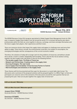 The KEDGE Business School ISLI program specialized in Global