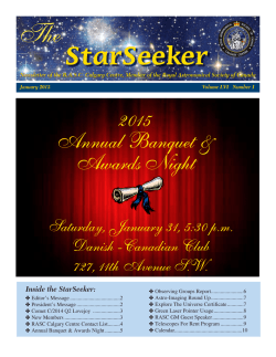 January 2015 - Calgary Centre - The Royal Astronomical Society of