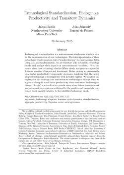 Technological Standardization, Endogenous