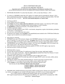 UTSPS 2015 contest rules - Utah State Poetry Society