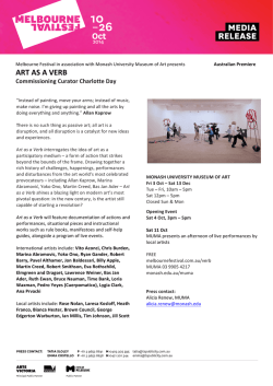 Art is a Verb MR - Melbourne Festival