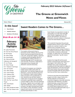 Newsletter - The Greens at Greenwich