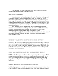 SOUTHSIDE JOHNNY VENTURES SOUTH