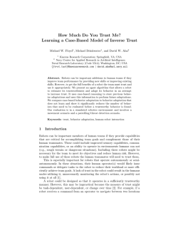 Learning a Case-Based Model of Inverse Trust