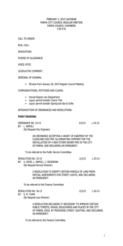 Feb 2 Council Meeting Agenda (PDF)